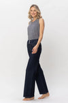 Judy Blue High Waist Rinse Wash Geometric Embroidery Wide Leg Jean