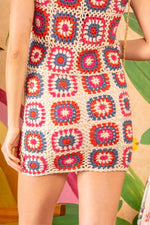 Crochet Patchwork Mini Skirt