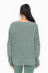 Waffle Ribbed Roundneck Pullover