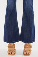 Plus Petite Dark Wash Mid Rise Flare