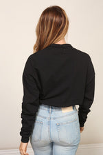 Half-Zip Cropped Hoodie