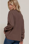 Long Sleeve Round Neck Garment Dye Tee