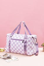 Zenana Checkered Multi-Pocket Travel Bag