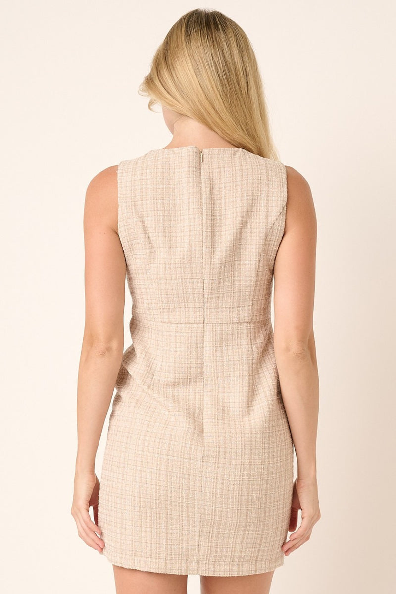 Tweed Sleeveless Mini Dress