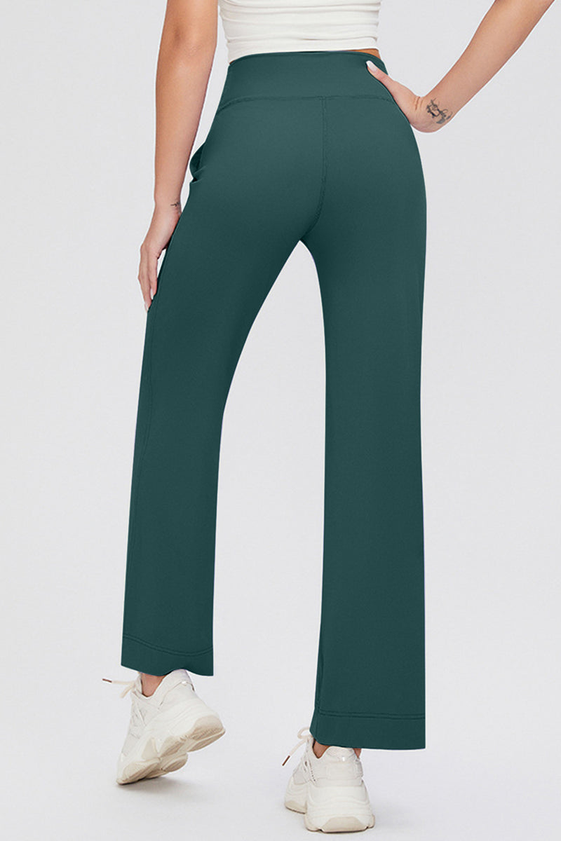 Full Size Drawstring High Waist Pants with Pockets