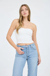 Sweetheart Strapless Sweater Knit Tube Top
