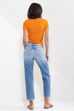 High Rise Straight Jeans in Vintage Light Wash