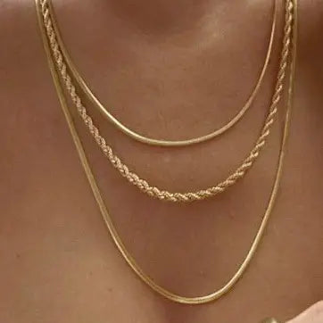 18K Stainless Steel Tarnish Free Layered Necklace