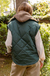 Quilted Zip Up Fleece Lined Puffer Vest