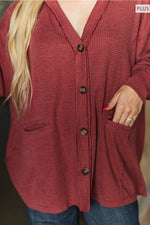 Plus Size Two-Tone Charm Cardigan
