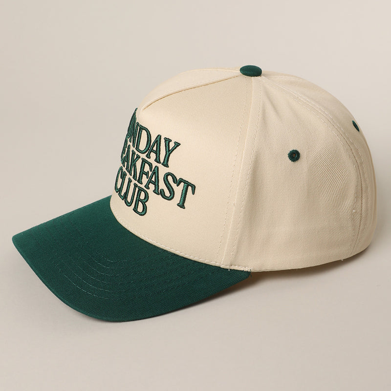 Sunday Breakfast 3D Letter Embroidered Two-Tone Trucker Hat