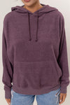 Brushed Long Sleeve Hoodie with Kangaroo Pocket