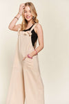 Knotted Wide Strap Wide Leg Overalls