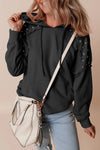 Rivet Drawstring Long Sleeve Hoodie