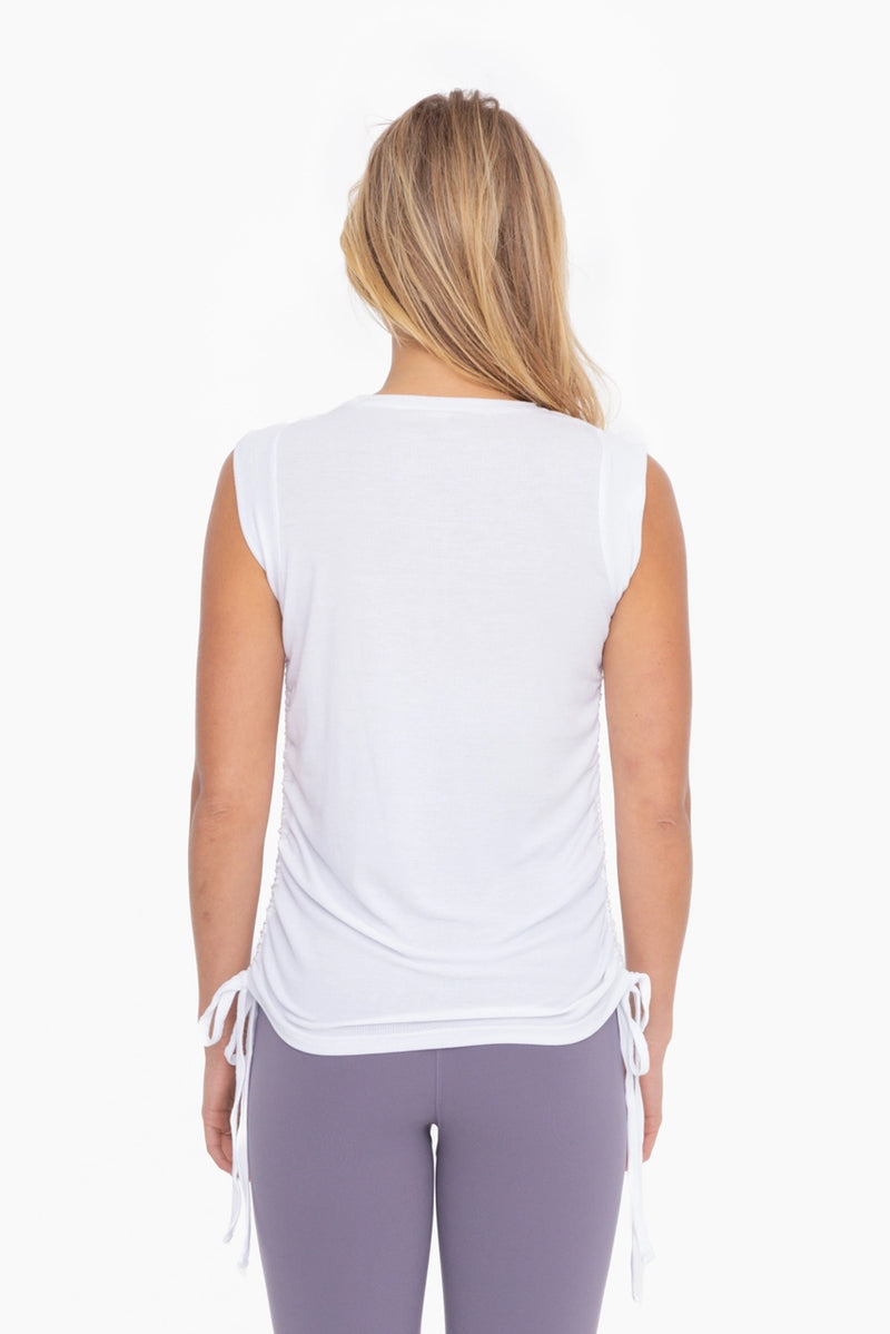 Side Cinch Slouchy Muscle Tank Top