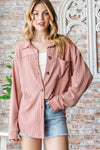 Button Up Long Sleeve Shacket