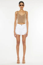 KanCan White Denim Shorts