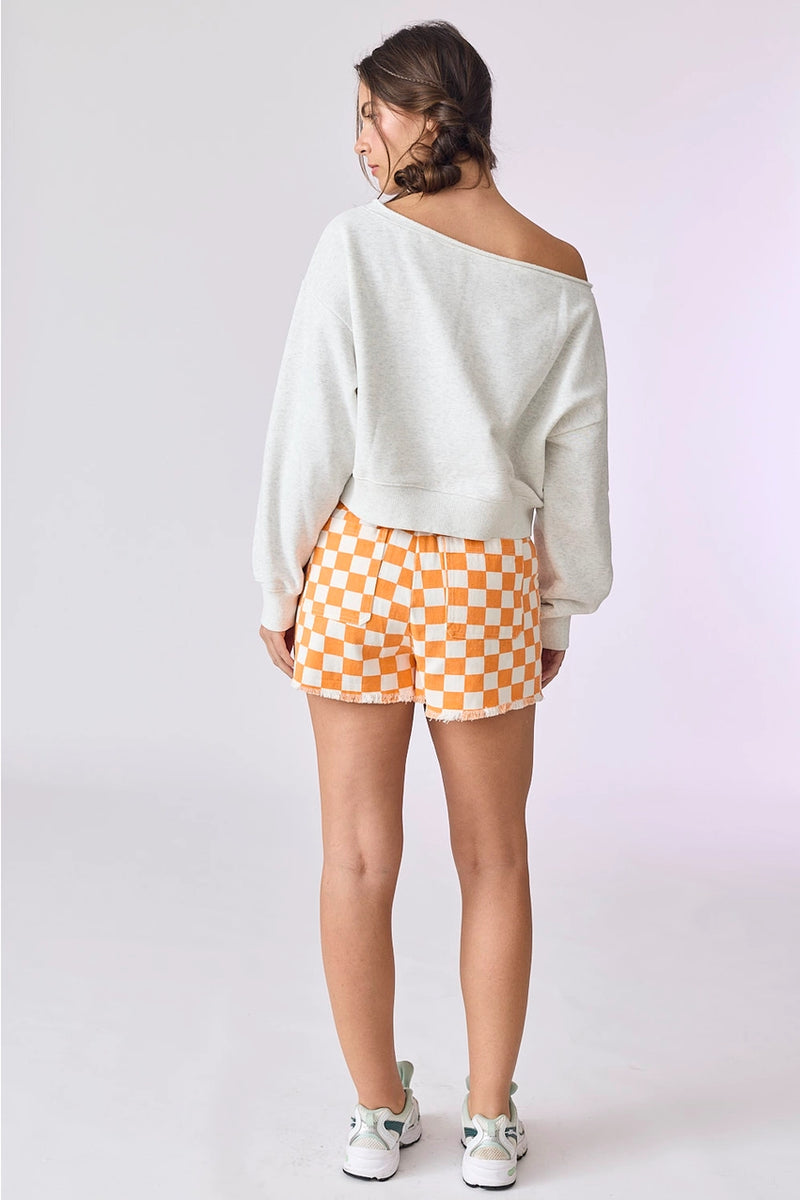 Alina Off Shoulder Cropped Sweatshirt