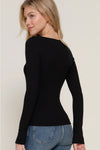 Long Sleeve Round Neck Double Layer Tee
