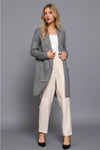 Long Sleeve with Pocket Open Sweater Cardigan