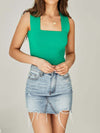 Square Neck Wide Strap Tank