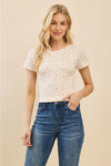 Printed Crewneck Double Layered Top