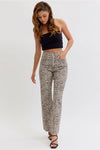 Cello Leopard Super High Rise Dad Jeans