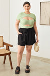 Plus Size Drawstring Elastic Waist Shorts with Pockets