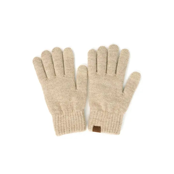 C.C Heather Knit Plain Gloves
