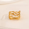 18K Stainless Steel Tarnish Free Abstract Ring