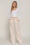 Straight Leg Inner Fleece Jogger Pants