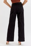 Cello High Rise Wide Leg with Self High Cuffed Hem Jeans