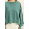 Layered Hem Sweatshirt with Raw Edges