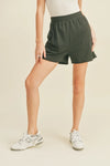 Black High Waist Sweat Shorts