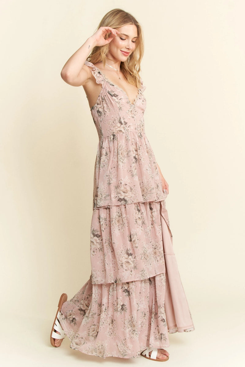 Falling for Florals Tiered Dress