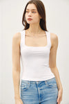 Soft Core Double Lined Square Neck Tank