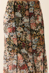 Floral Knit Inverted Seam Maxi Skirt