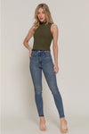 Mock Neck Brushed Rib Tank Top