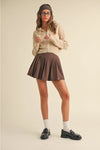 Zip Up Knit Sweater Hoodie
