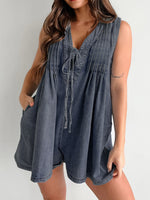 Tied Romper with Pockets