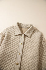 Button Down Collared Neck Long Sleeve Jacket