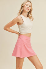Pink High Waist Tennis Skirt