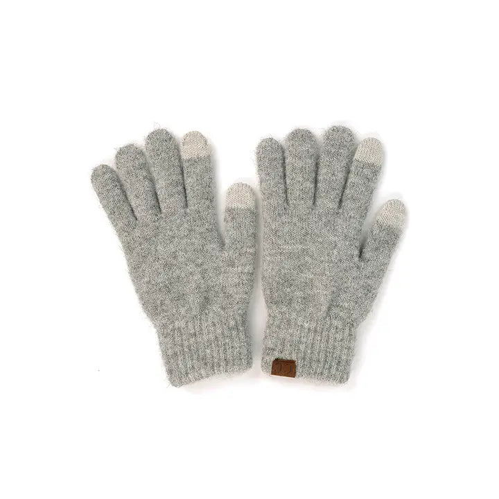 C.C Heather Knit Plain Gloves