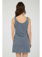 Bow Pattern Sleeveless Denim Mini Dress