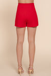 Side Zipper Front Slit Ponte Mini Skort