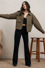Button Up Quilted Jacket