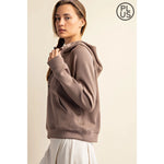 Plus Size Modal Scuba Quarter Zip Hoodie