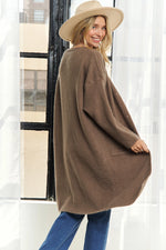 Long Sweater Cardigan with Front Pockets