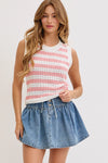 High-Rise, A-Line Denim Skirt