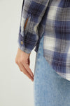 Plaid Flannel Button Down Shirt with Chest Pocket